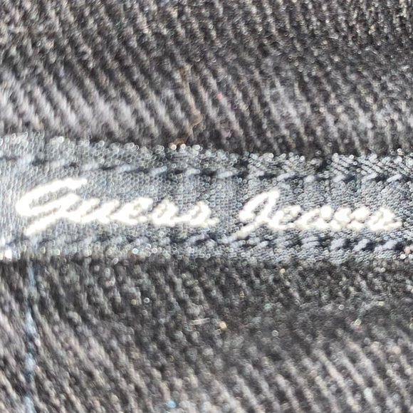 GUESS JEANS jacket black button up 2 chest pockets button cuffs vintage size M - Picture 4 of 13